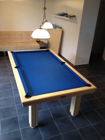 Billard Hoedic blanc et bleu 240 cm