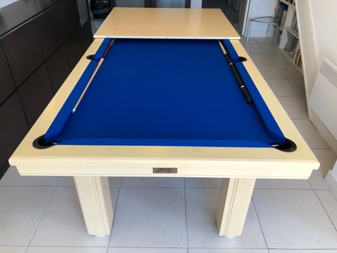 Billard Hoedic taille 2 m 20 lasure blanc